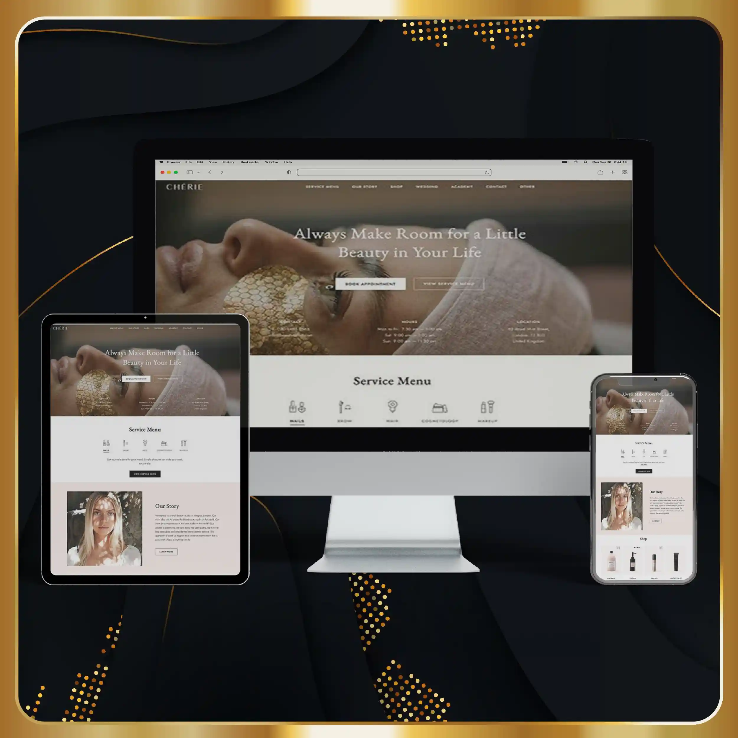 Houseplant care Website on laptop and mobile  